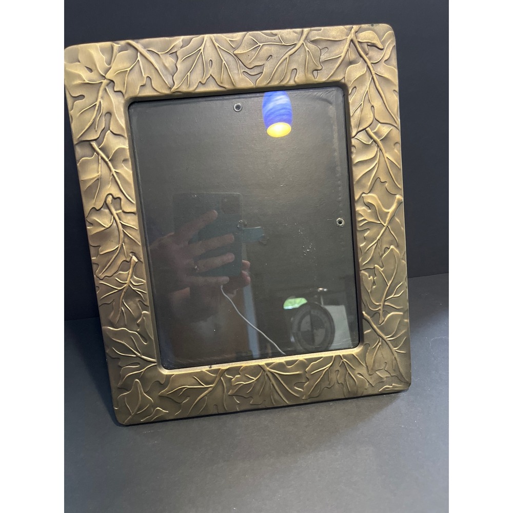 Burnes of Boston 8x10 Picture Frame Antiqued Gold Bronze Embossed Leaf Design